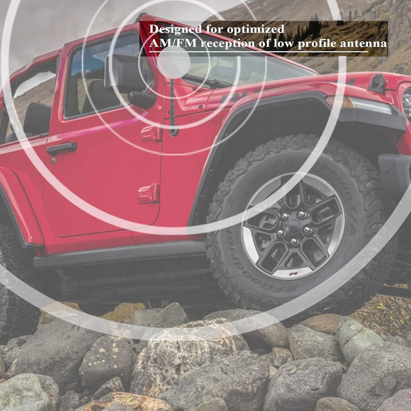 Jamscar Antenna Compatible for Jeep Wrangler Accessories, for Gladiator JK JL Rubicon Willys Sport 4xe Sahara Mojave 2007-2025, 7" Rubber Antenna Replacement for Reception - Image 2